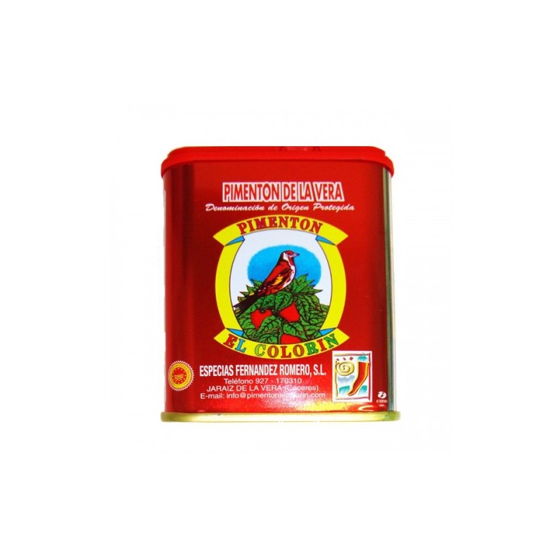 Pimentón picante de La Vera El Colorin lata 125 gr.