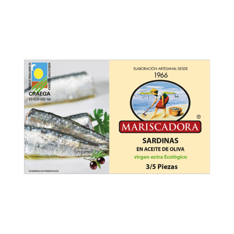 Sardinillas en aceite vegetal Mariscadora